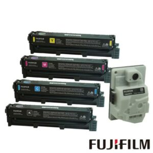 FUJIFILM 富士 原廠原裝 CT351263~CT351266 高容量碳粉匣組(1黑3彩4.5K)+CWAA0973 廢粉盒公司相機收購